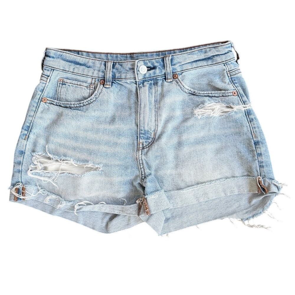 American Eagle Light Wash Mom Shorts Size 2